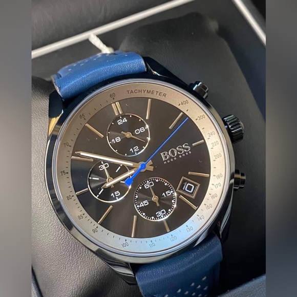 HB1513563 - Hugo Boss Men’s Grand Prix Black Dial Watch - Picture 5 of 11